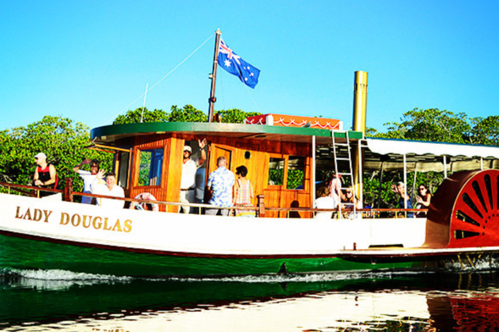 a small boat in a body of water